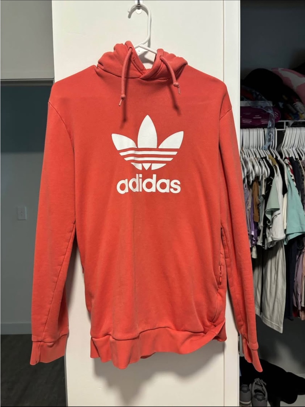 adidas Men’s Trefoil Hoodie - Red